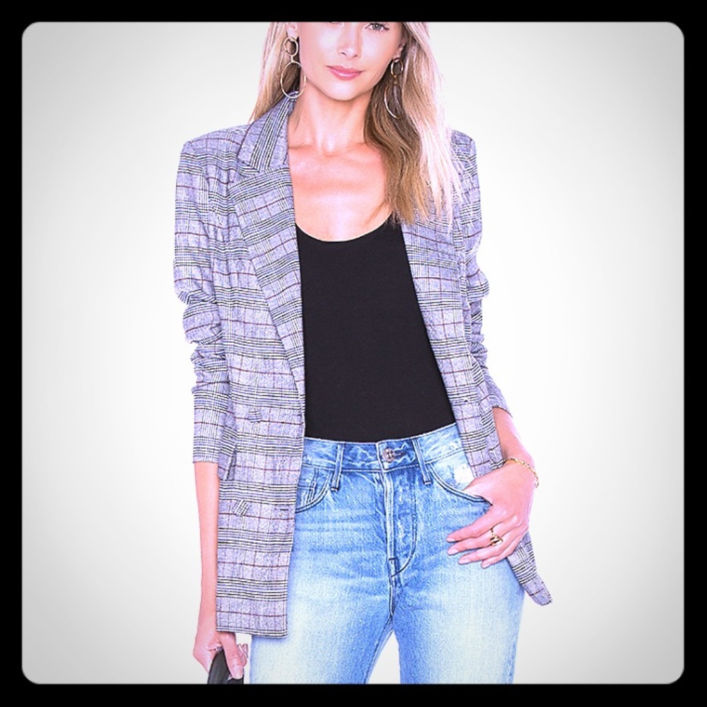 Women’s long, Plaid, Blazer